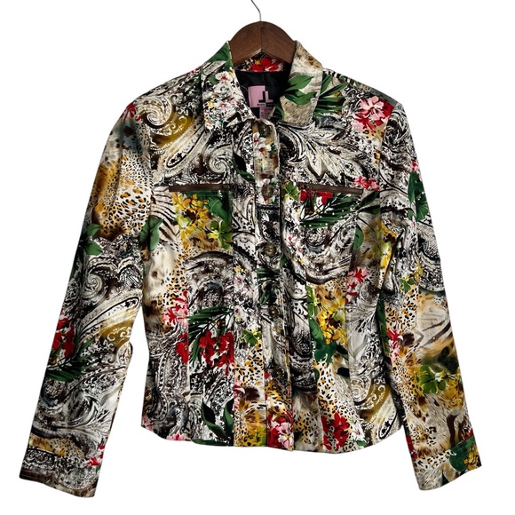 LL New York Jackets & Blazers - New York Multicolored Floral Y2K Vintage Jacket - SZ: 6